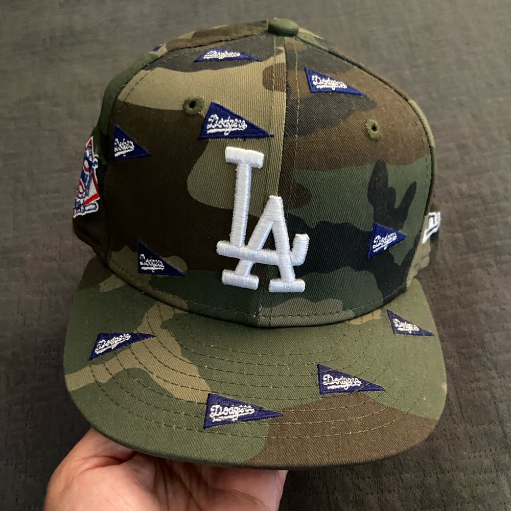 Los Angeles dodgers camouflage National League hat.